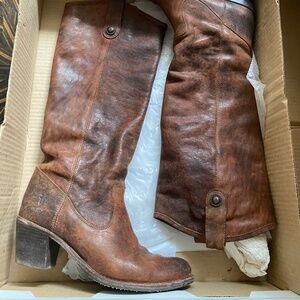 Frye brown leather boots